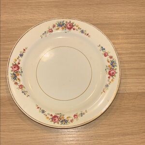 Floral Cream Dinner Plate